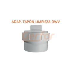 Adaptador Tapón Limpieza DWV, Accesorio Drenaje Pared Gruesa, DWV ASTM D-2665